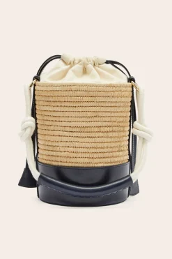 Balzac Paris Panier Auguste Raphia et bleu marine Hot