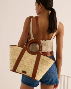 Balzac Paris Panier Paulina tressé naturel et cognac Tressé naturel et cogac Fashion