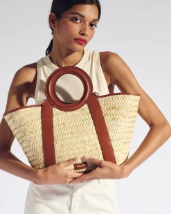 Balzac Paris Panier Paulina tressé naturel et cognac Tressé naturel et cogac Fashion