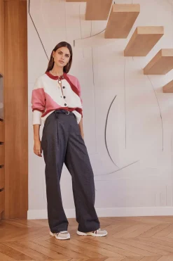 Balzac Paris Pantalon John Gris chiné Discount