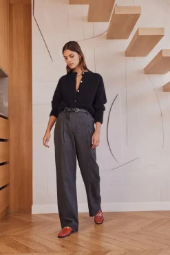 Balzac Paris Pantalon John Gris chiné Discount