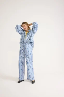 Balzac Paris Pantalon Lisea imprimé noeuds bleu Imprimé nœuds bleu Flash Sale