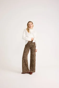 Balzac Paris Pantalon Piana Léopard irisé Hot