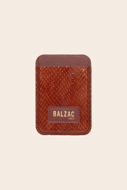 Balzac Paris Porte-cartes Cuir cognac embossé Best Sale