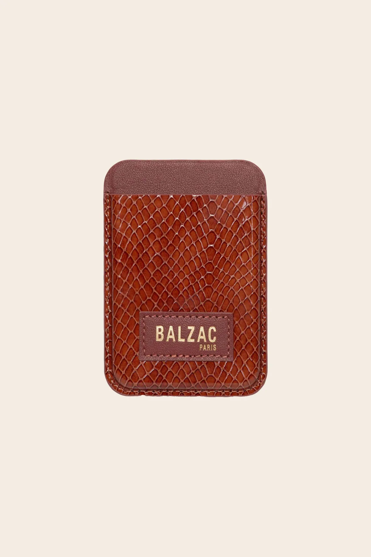 Balzac Paris Porte-cartes Cuir cognac embossé Best Sale