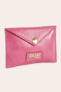Balzac Paris Porte-cartes Louisa vernis froissé Rose Shop