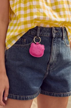 Balzac Paris Porte-clés Pearl vernis froissé Rose et rayure Sale