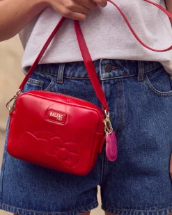 Balzac Paris Porte-clés Pearl vernis froissé Rose et rayure Sale