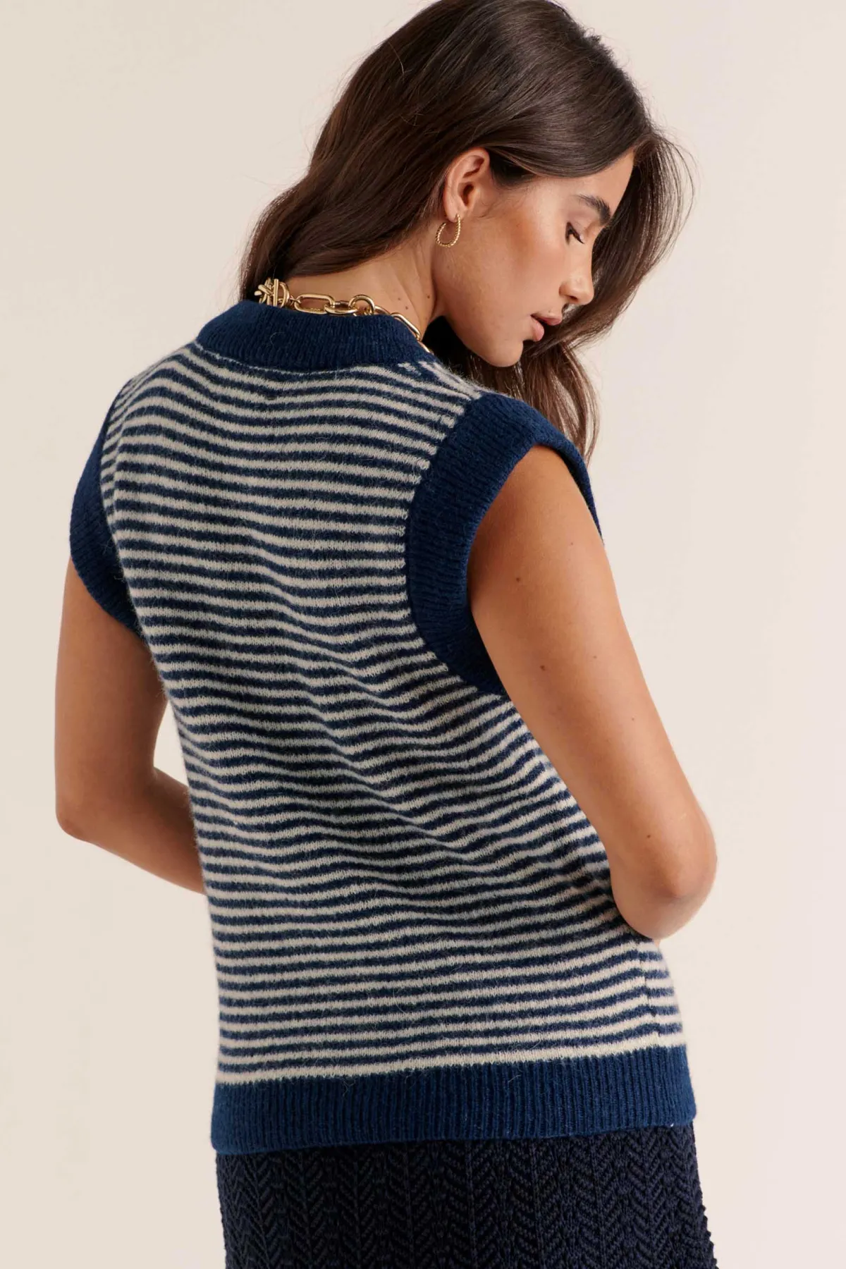 Balzac Paris Pull Blason et blanc Rayures bleu Cheap