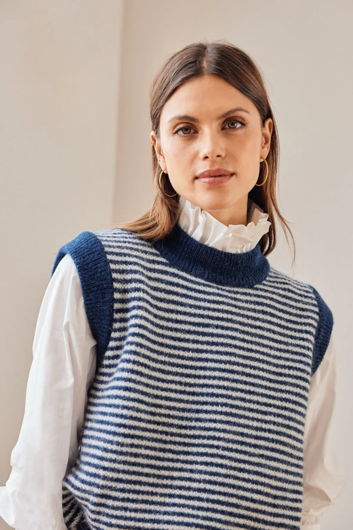 Balzac Paris Pull Blason et blanc Rayures bleu Cheap