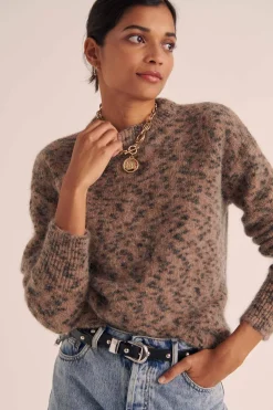Balzac Paris Pull Doudou Guépard sable tacheté Fashion