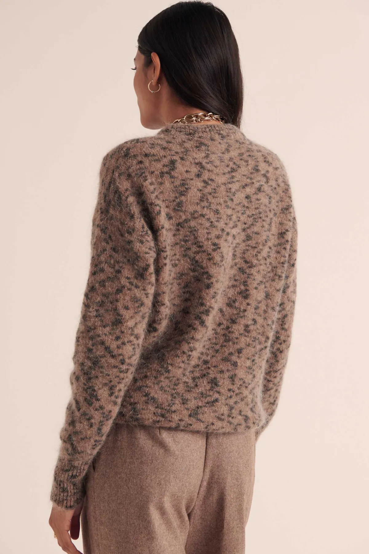 Balzac Paris Pull Doudou Guépard sable tacheté Fashion