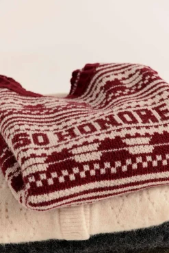 Balzac Paris Pull Kurt Bordeaux et beige Clearance