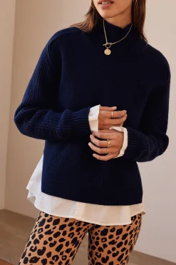 Balzac Paris Pull Maël Bleu marine Best