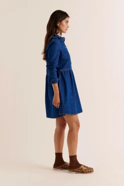 Balzac Paris Robe Belkis Bleu midi New