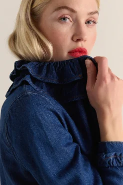 Balzac Paris Robe Belkis Bleu midi New