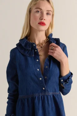 Balzac Paris Robe Belkis Bleu midi New