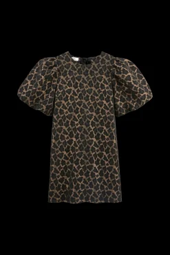 Balzac Paris Robe Bridget Jacquard léopard bronze Discount