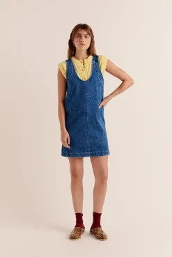Balzac Paris Robe chasuble Dona Bleu outremer Outlet