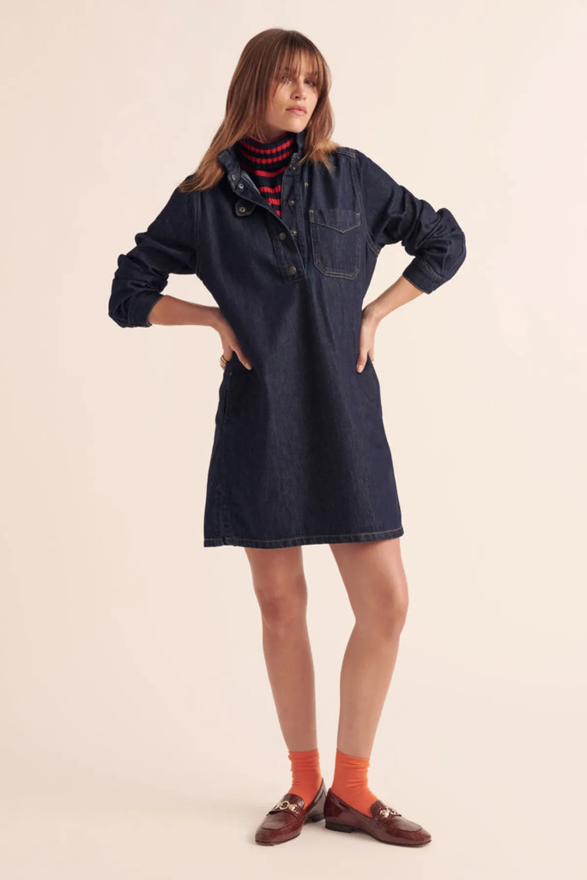 Balzac Paris Robe Clélie Bleu brut Cheap