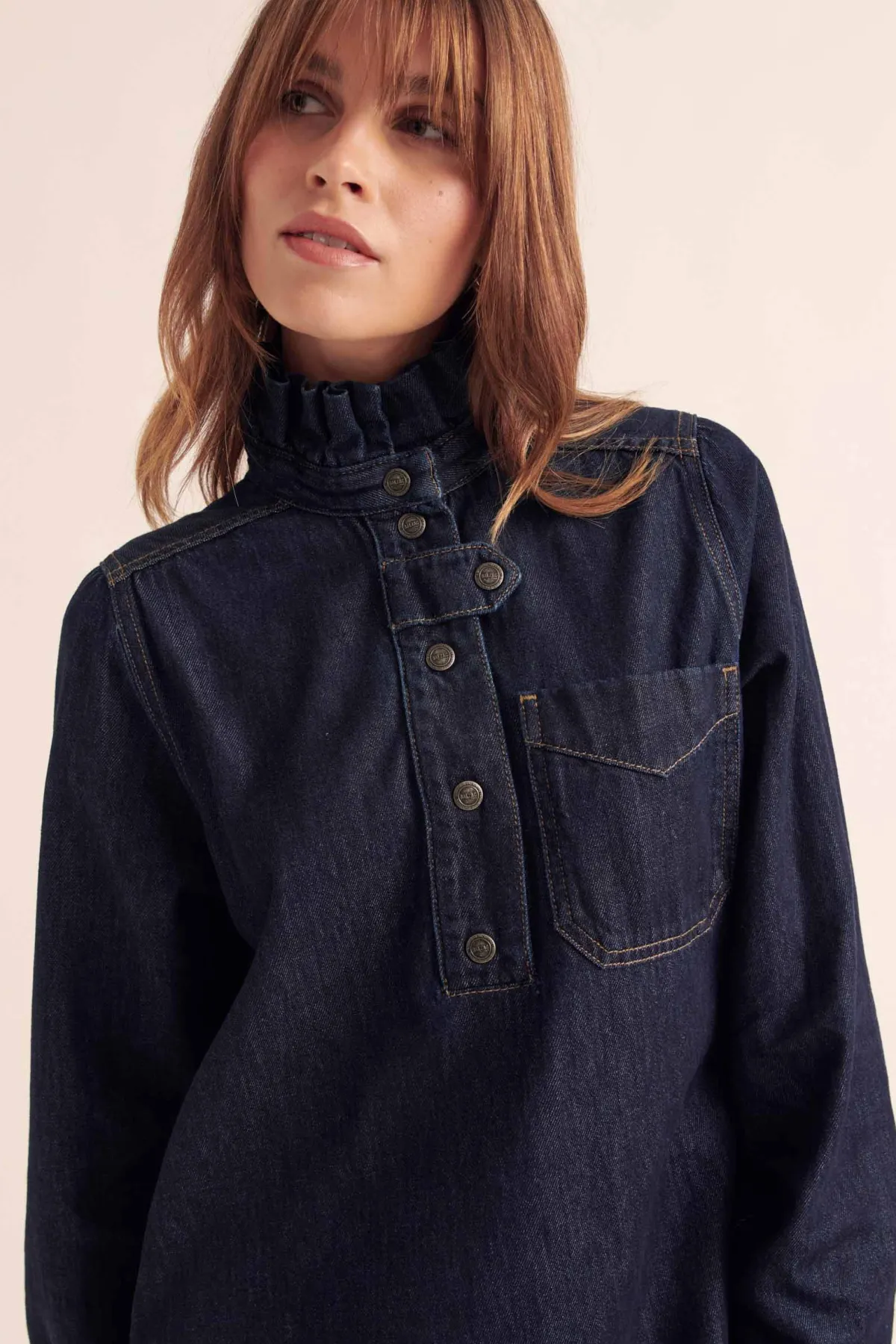 Balzac Paris Robe Clélie Bleu brut Cheap