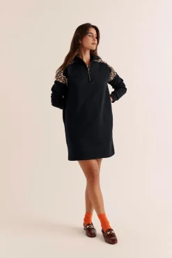 Balzac Paris Robe Ugolin noir Léopard Cheap