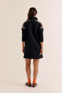 Balzac Paris Robe Ugolin noir Léopard Cheap