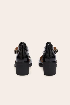 Balzac Paris Sandales Corsaire Vernis froissé noir Best