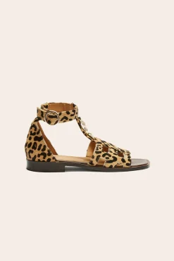 Balzac Paris Sandales Selena pony guépard Guépard cappucino New