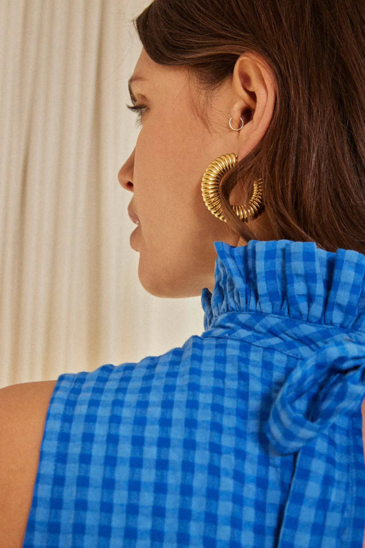 Balzac Paris Top Grandiose Vichy bleu Flash Sale