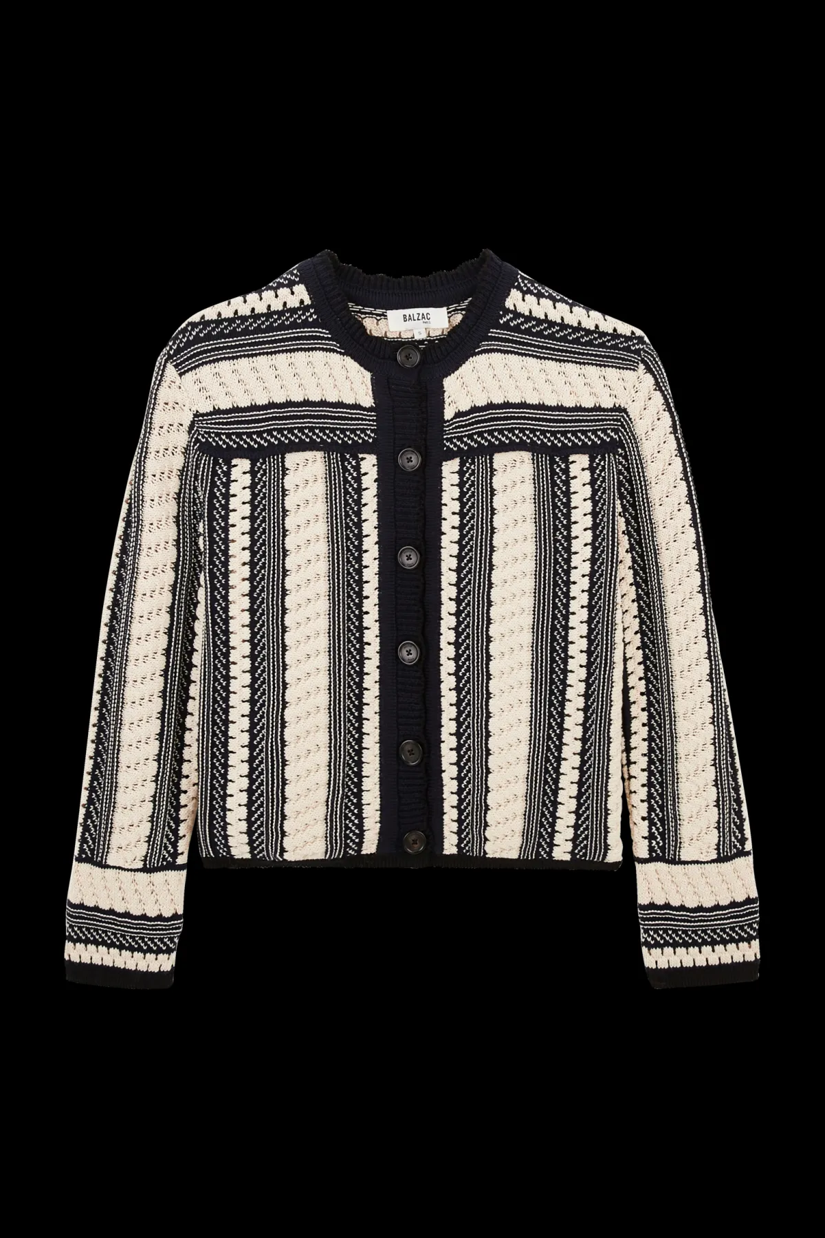 Balzac Paris Veste Constanza Rayé bleu et blanc Shop