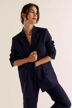Balzac Paris Veste Lenny rayures marine Ryures marine New