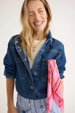 Balzac Paris Veste Manoa jean Bleu midi Shop