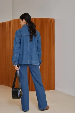 Balzac Paris Veste Manoa jean Bleu midi Shop