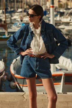 Balzac Paris Veste Manoa jean Bleu midi Shop