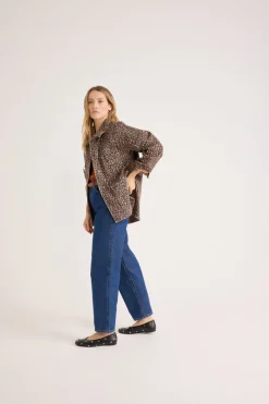 Balzac Paris Veste Marais Léopard café Best Sale