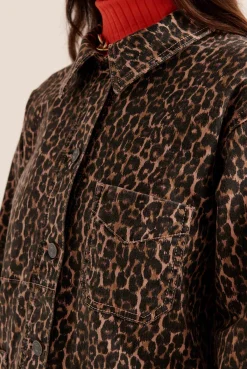 Balzac Paris Veste Marais Léopard café Best Sale