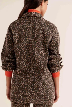 Balzac Paris Veste Marais Léopard café Best Sale